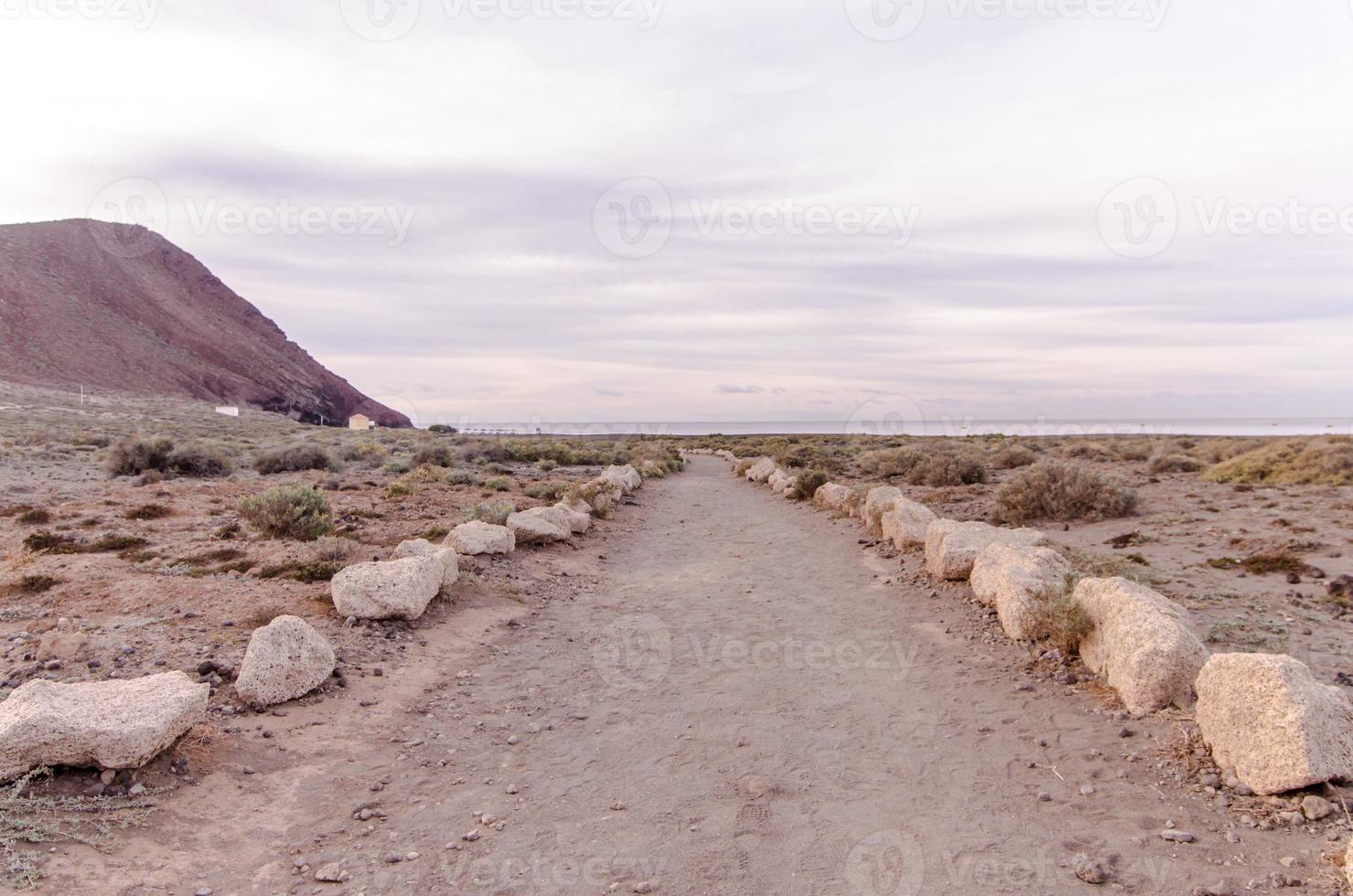 suciedad la carretera en el Desierto foto