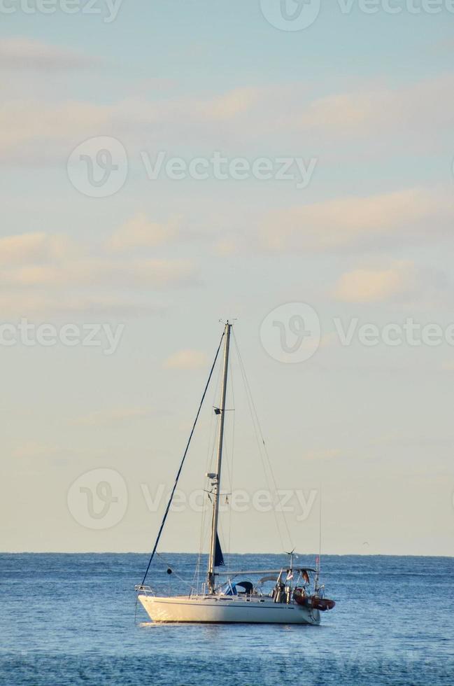 Sailing yacht on the sea photo