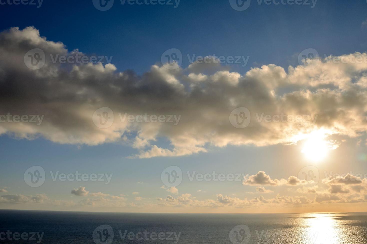 Sunset over the sea photo