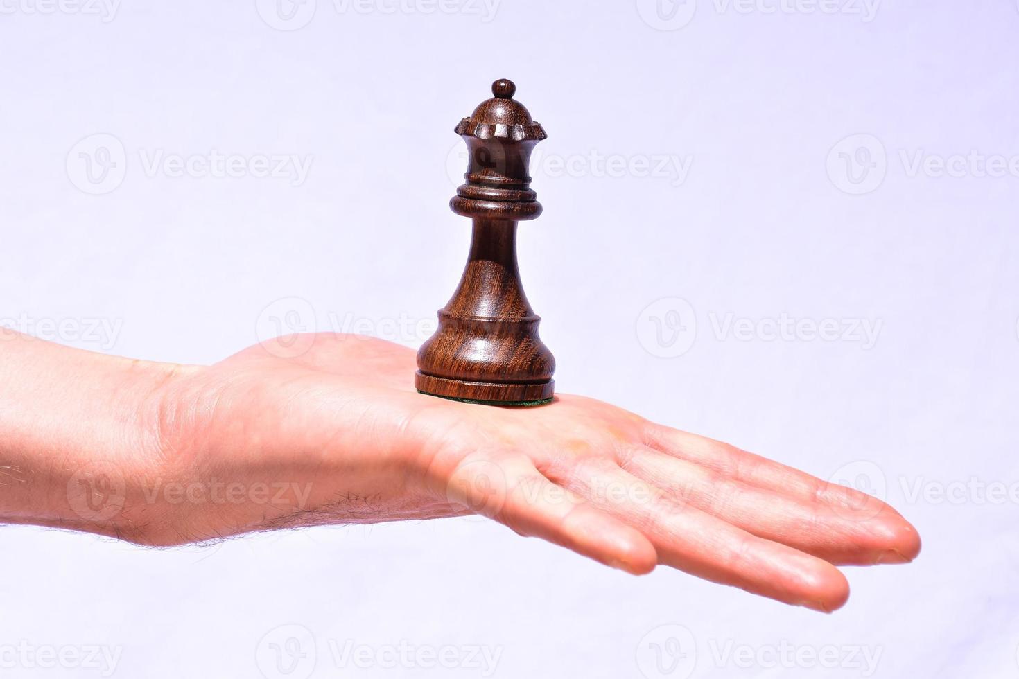 Chess figures close up photo