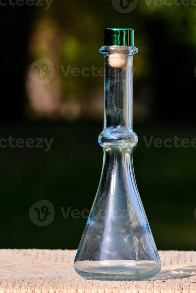 Empty glass bottle photo