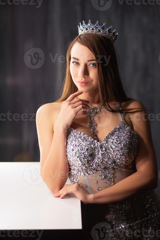 Nice lady posing in a studio photo