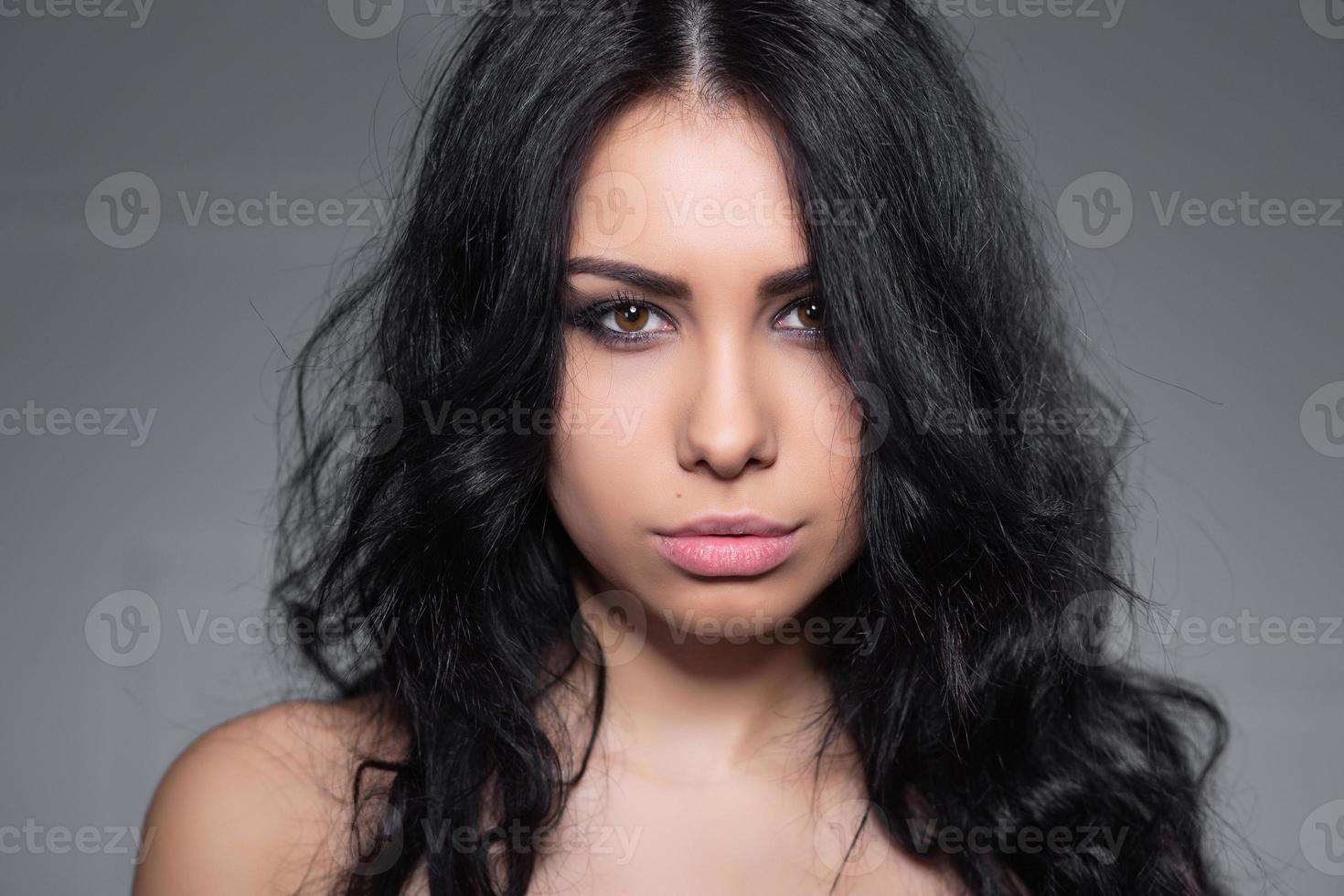 Pensive young brunette photo