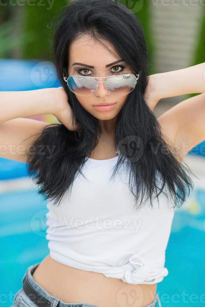 Portrait of an attractive brunette photo