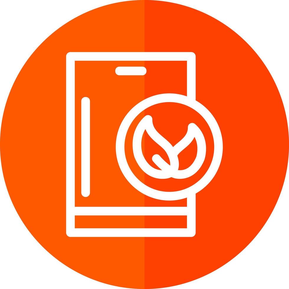 Eco Smartphone Vector Icon Design