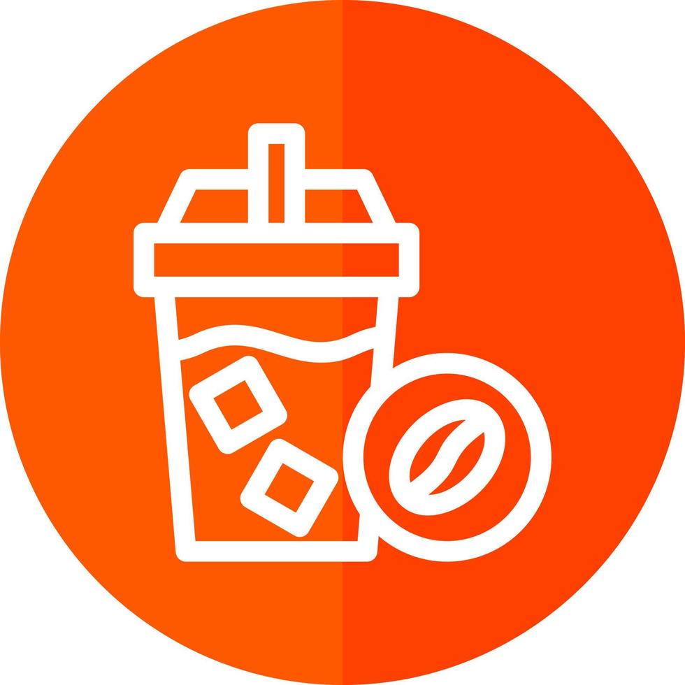 Cold Coffee Vector Icon Design