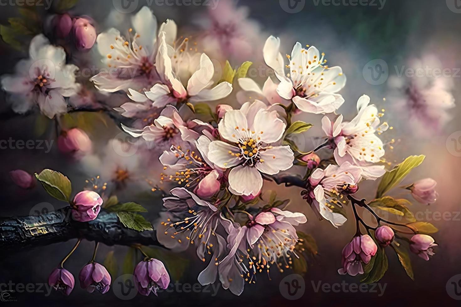 hermosa Cereza árbol con oferta flores increíble primavera florecer foto