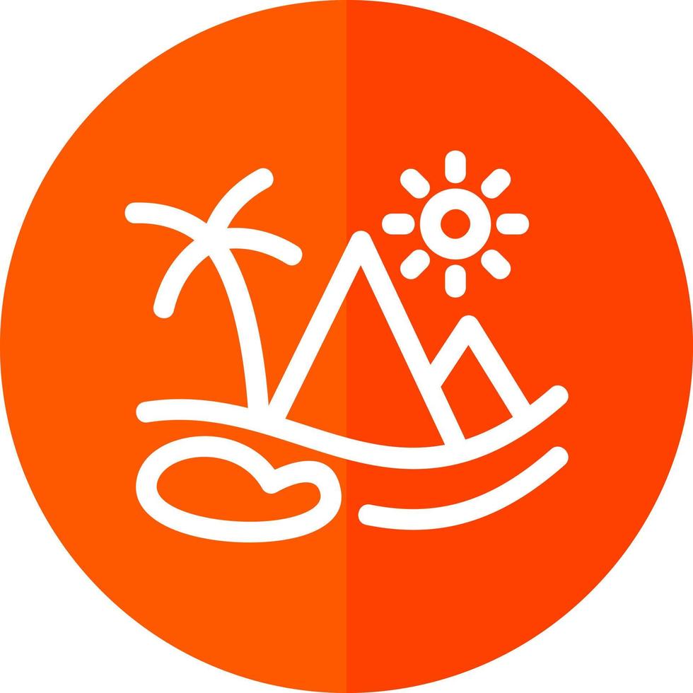 Desert Oasis Vector Icon Design