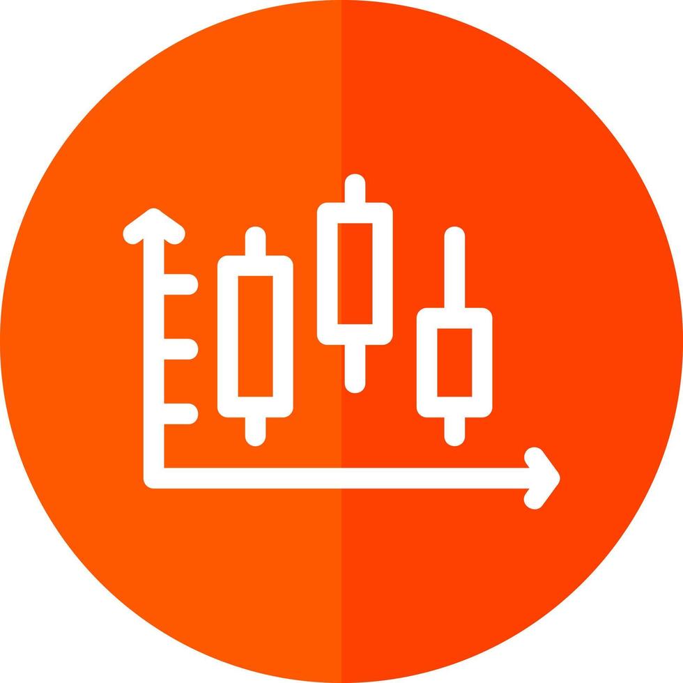 Candlestick Chart Vector Icon Design