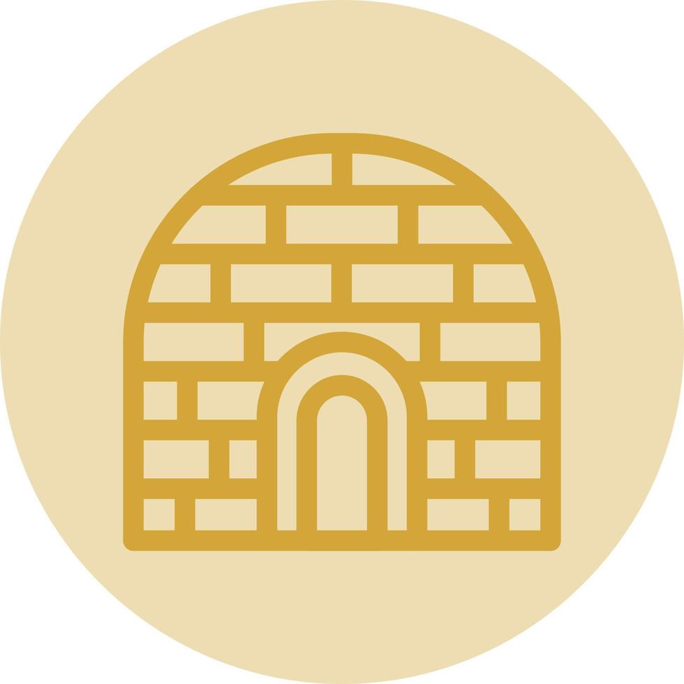 Igloo Landscape Vector Icon Design
