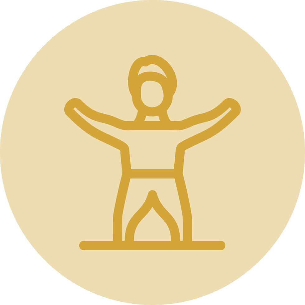 diseño de icono de vector de estiramiento de gimnasio