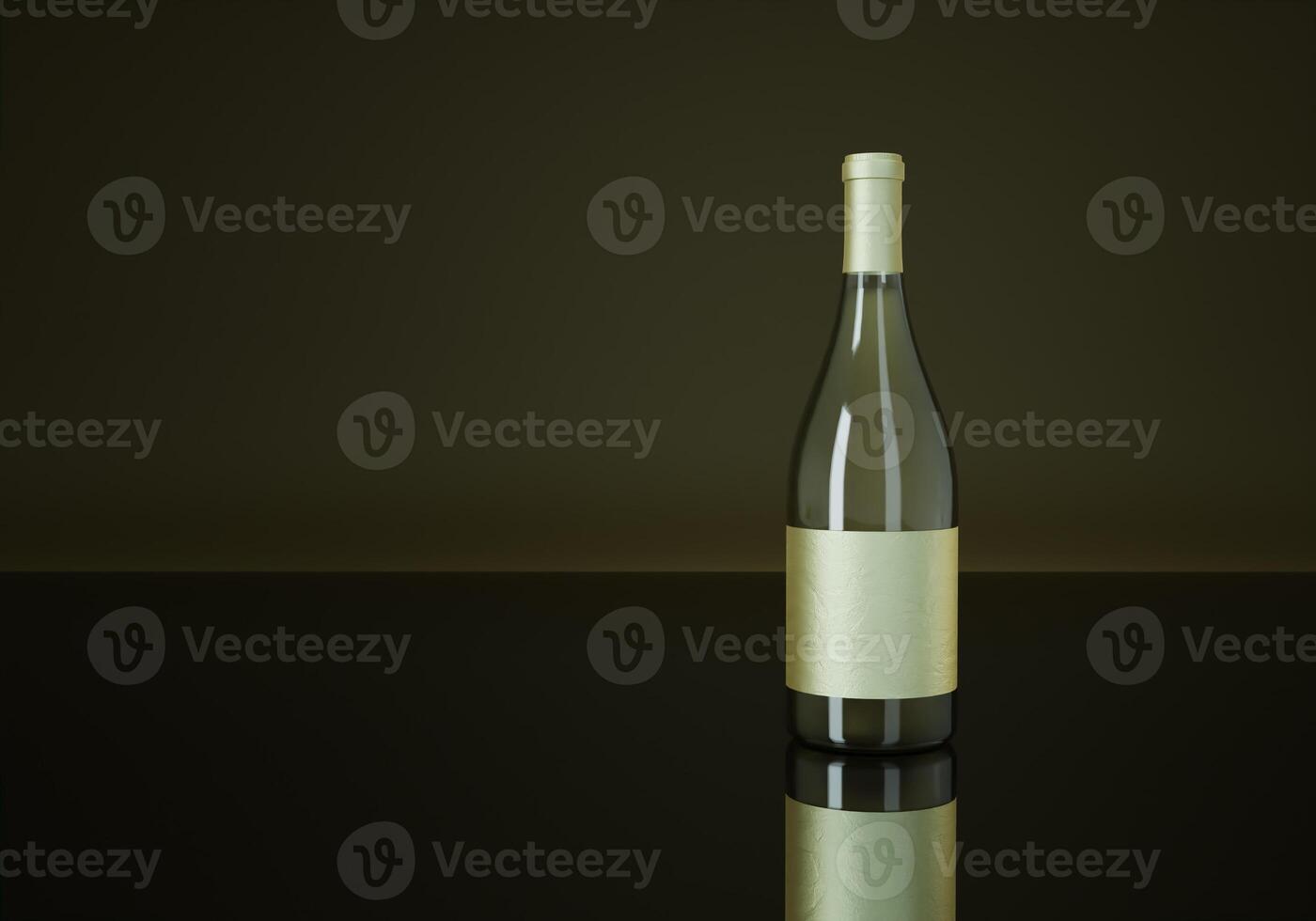 botella de vino sobre un fondo oscuro foto