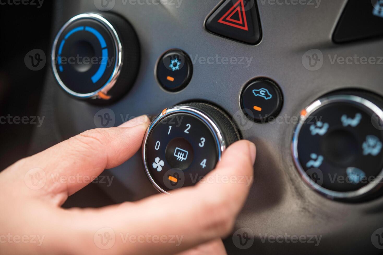 The cooling system in the car. car air conditioner, fresh air is coming out, air conditioning