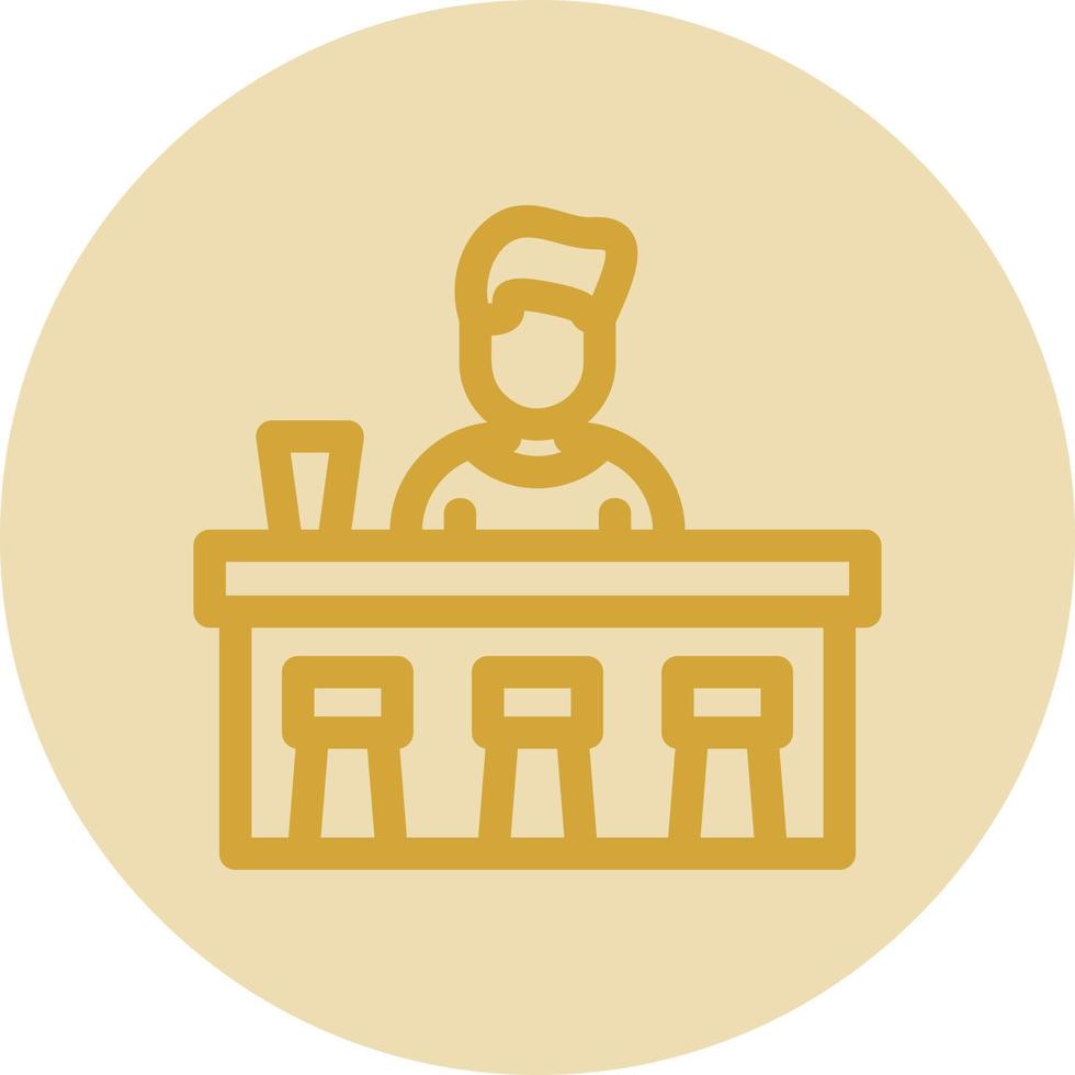 Bar Counter Vector Icon Design