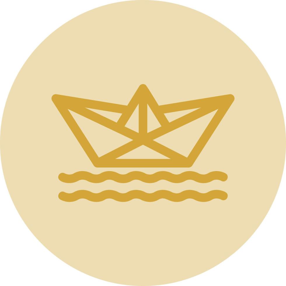 Paper Boat Vector Icon Design