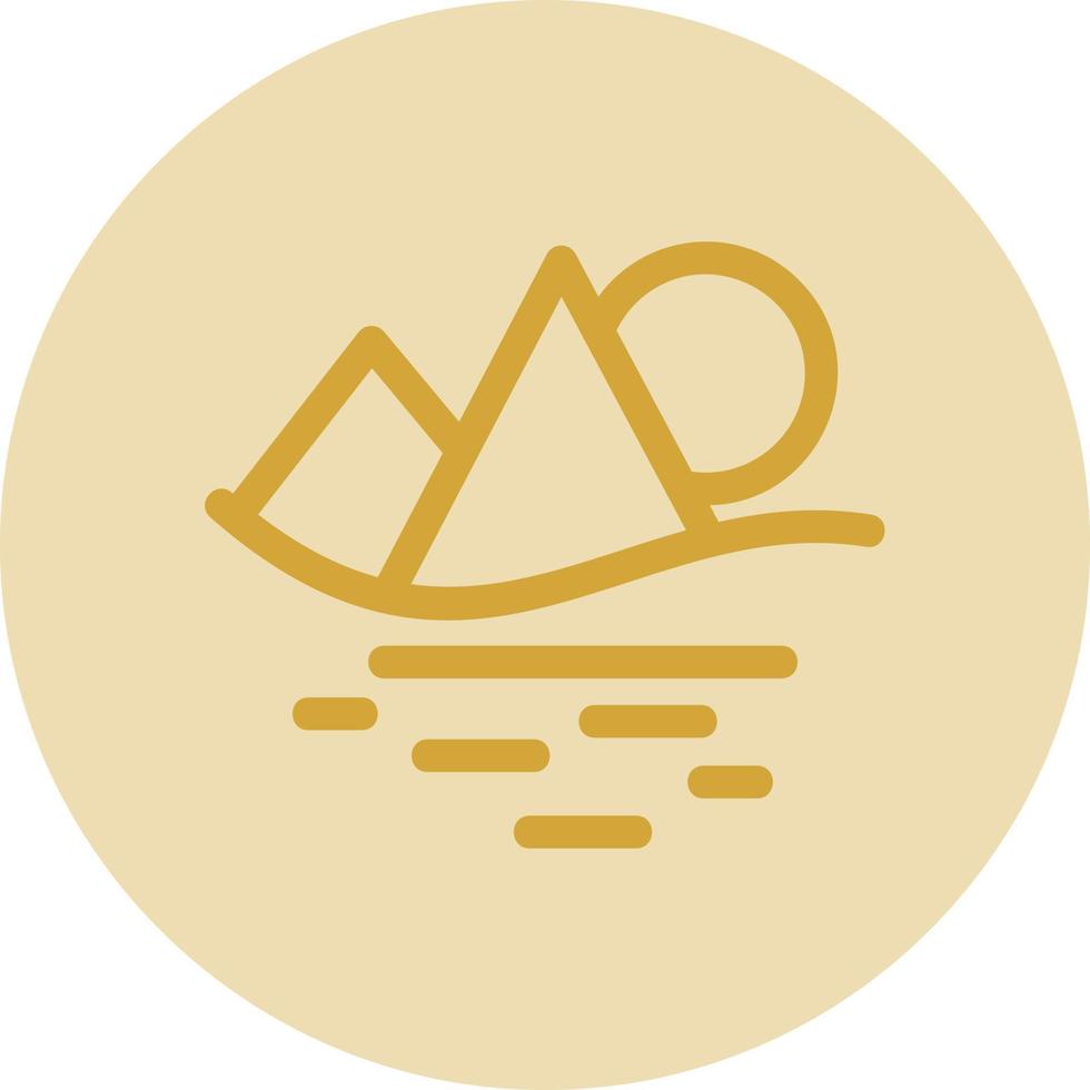 Sunset Landscape Vector Icon Design