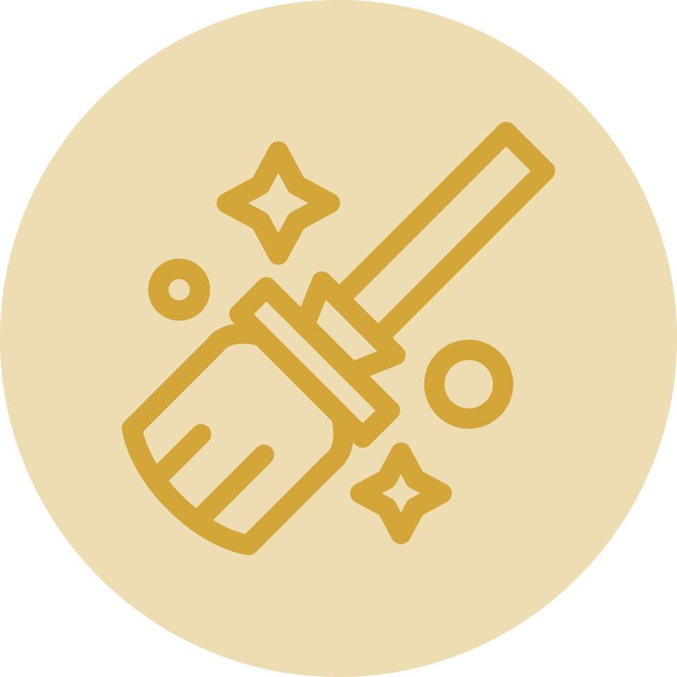 Flying Broom Vector Icon Design