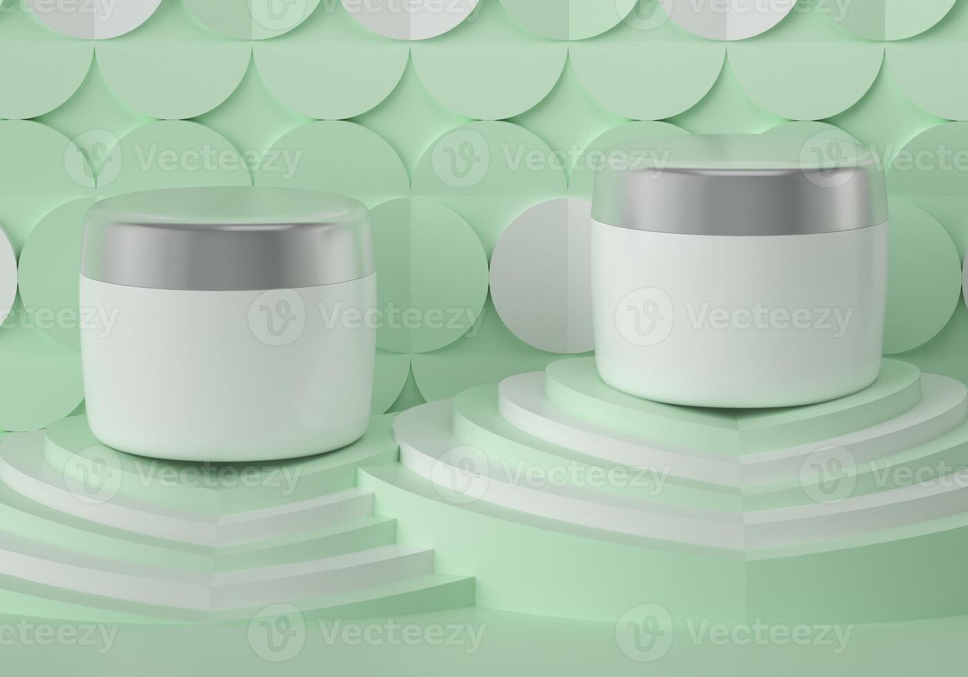 A mock up of realistic White blank cosmetic tube isolated on natural background, 3d rendering , 3D illustration photo
