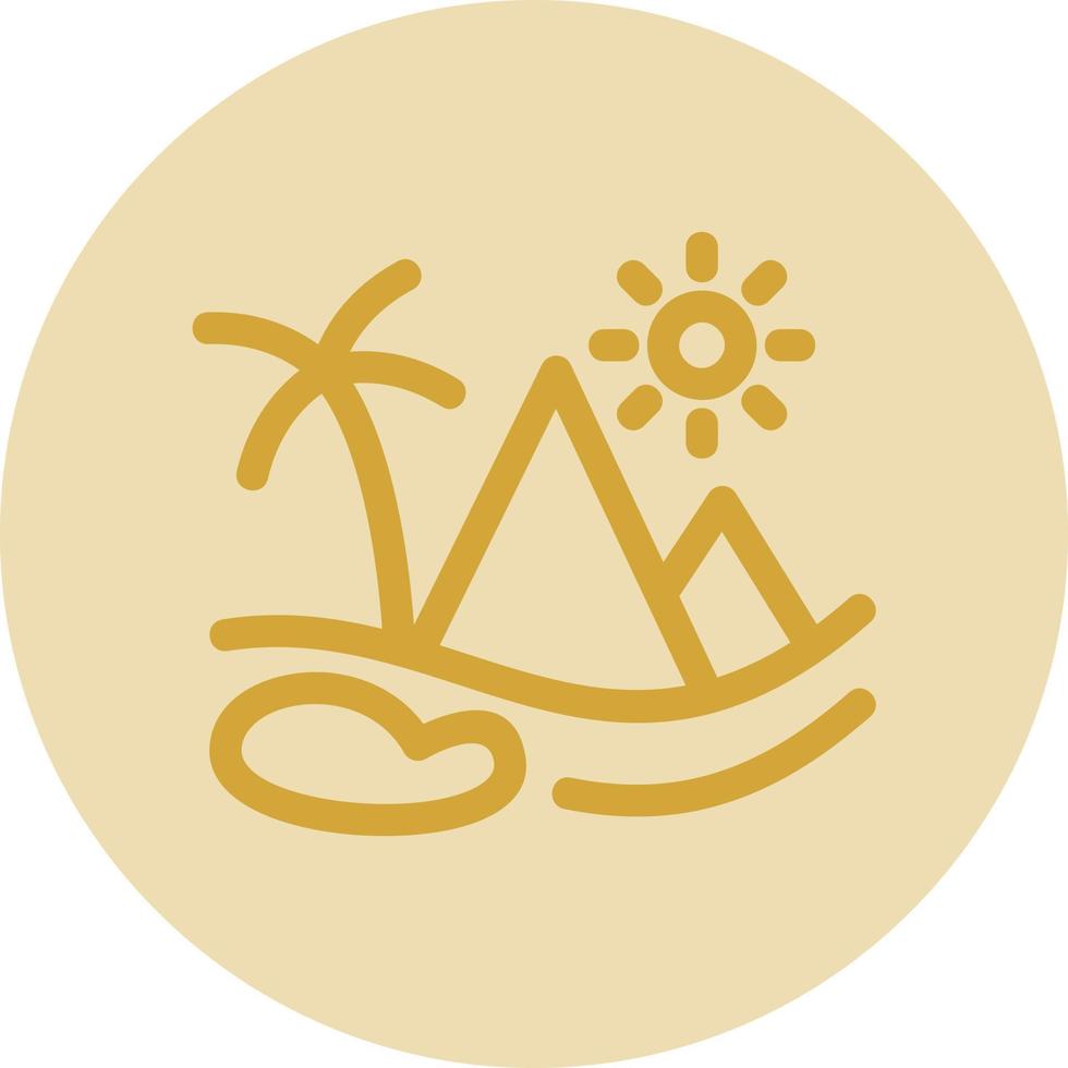 Desert Oasis Vector Icon Design