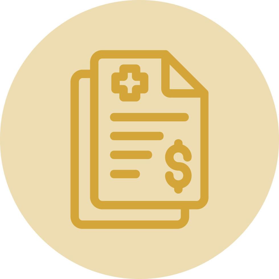 Medical Bill Vector Icon Design