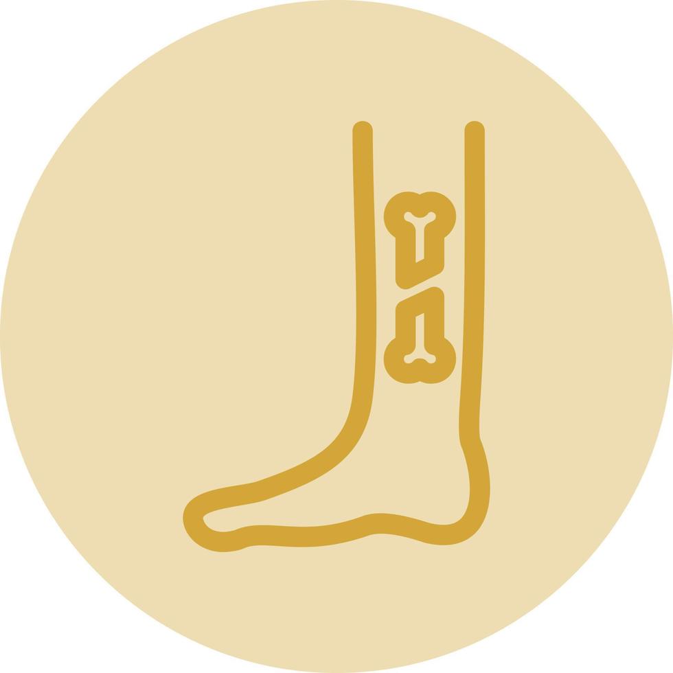 Broken Leg Vector Icon Design