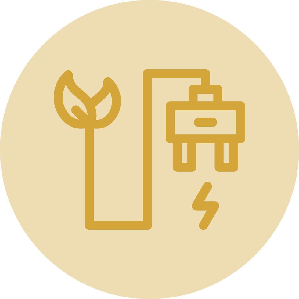 Eco Power Socket Vector Icon Design