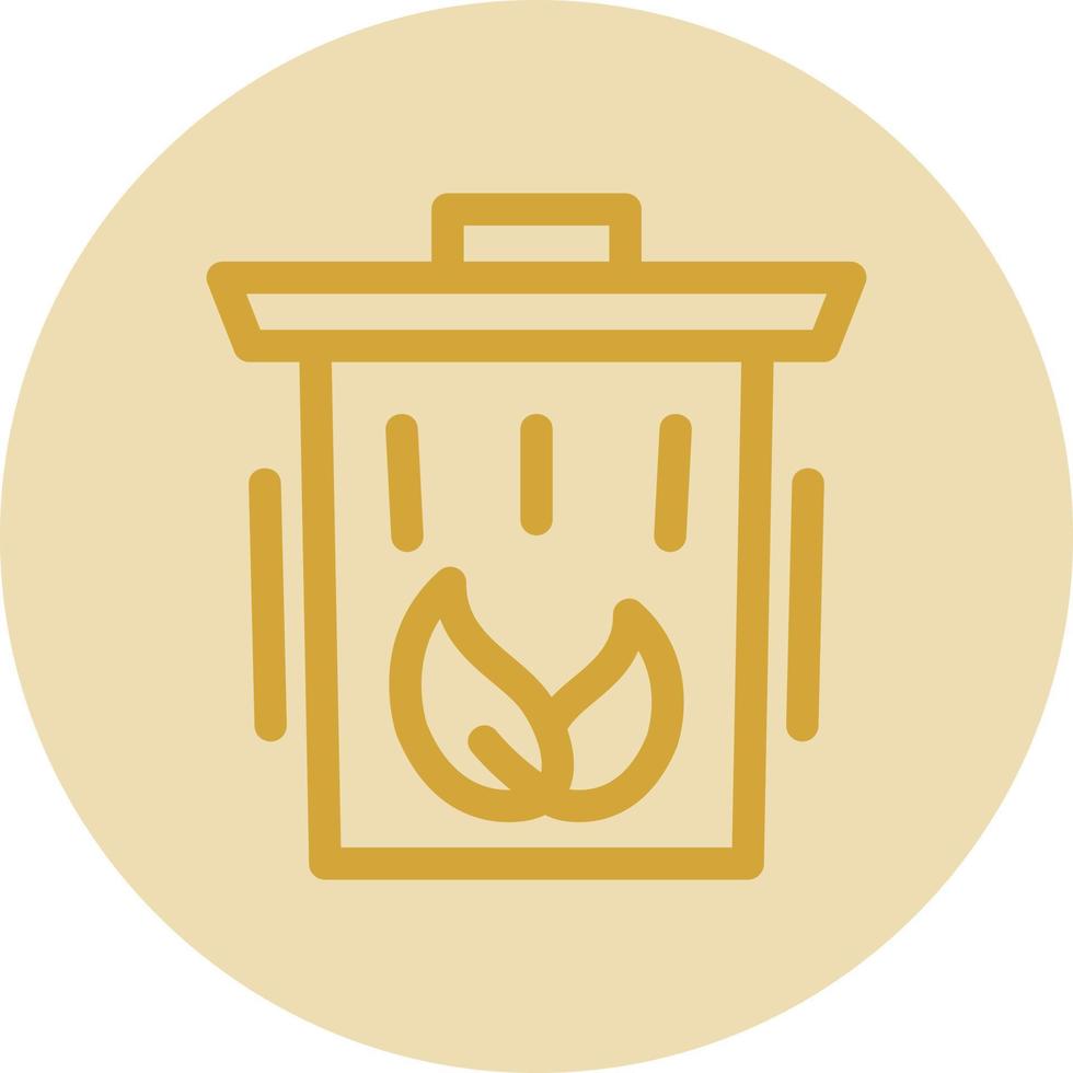 Eco Trash Bin Vector Icon Design