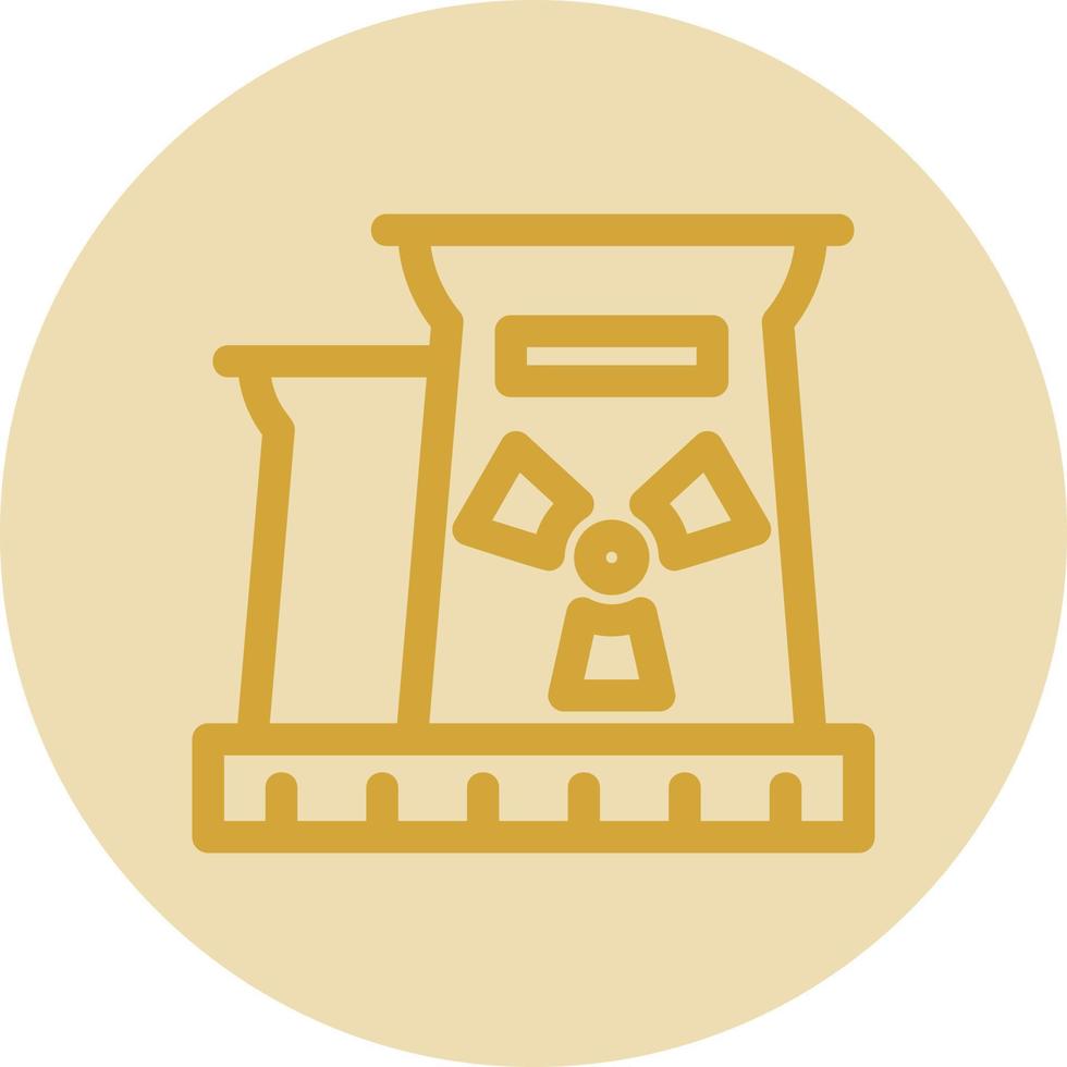 Nuclear Plant Vector Icon Design