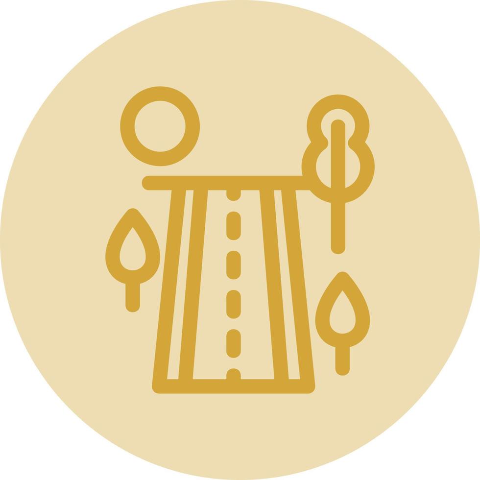 Road Landscape Vector Icon Design