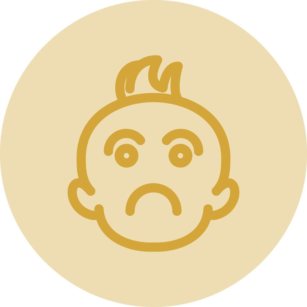 Sad Baby Vector Icon Design