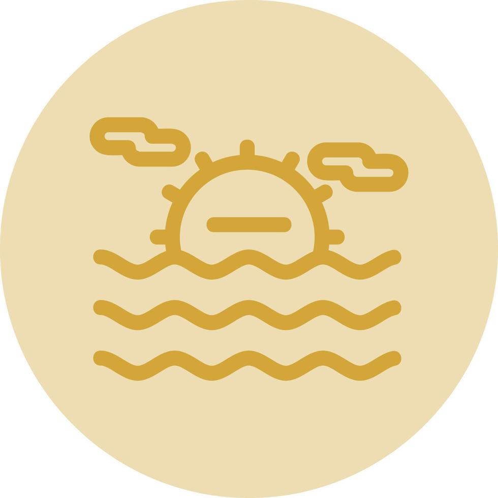 Sea Landscape Vector Icon Design