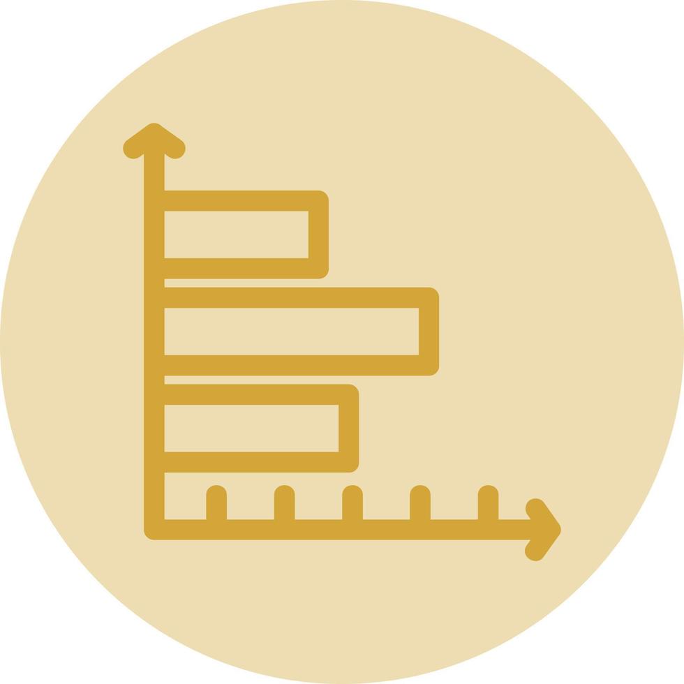 Horizontal Bar Chart Vector Icon Design