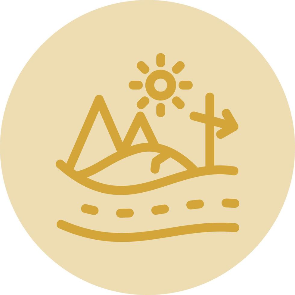 Desert Road Vector Icon Design