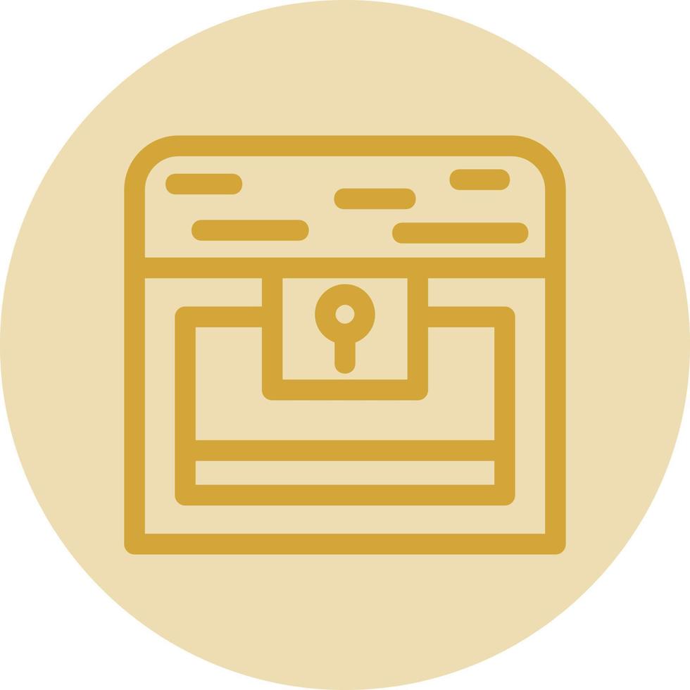 Desert Treasure Chest Vector Icon Design