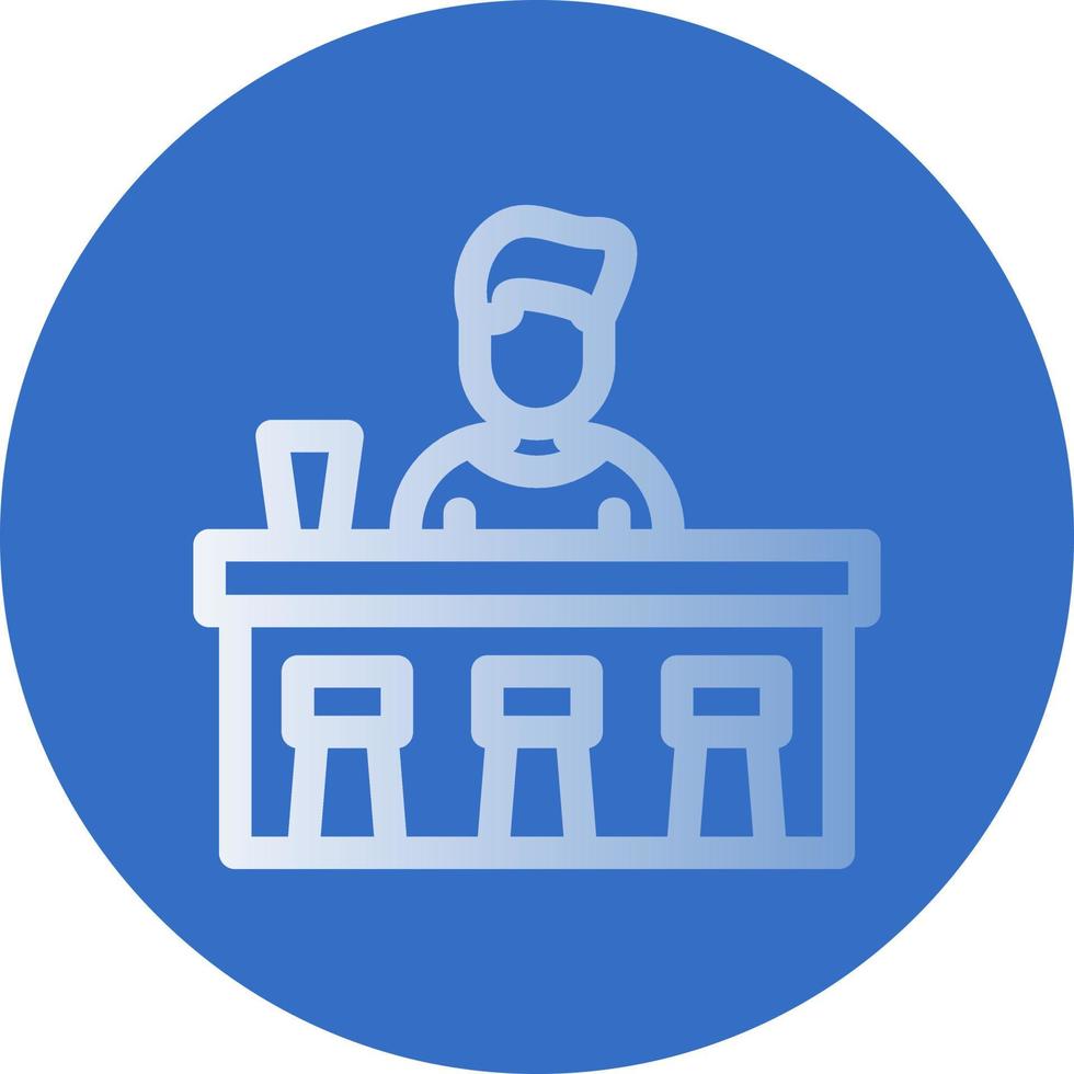 Bar Counter Vector Icon Design