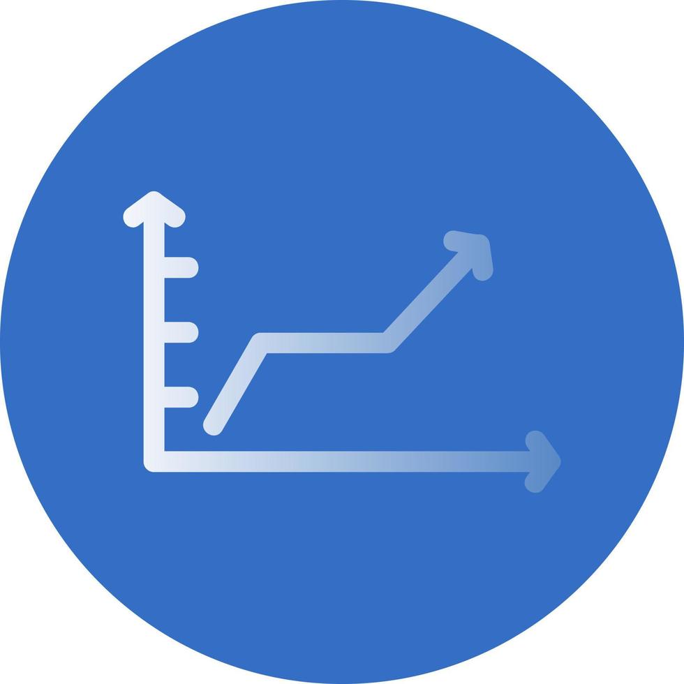Rising Line Graph Vector Icon Design
