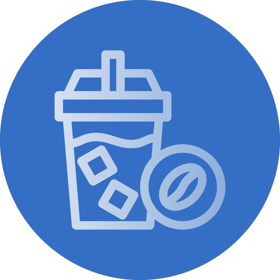 Cold Coffee Vector Icon Design