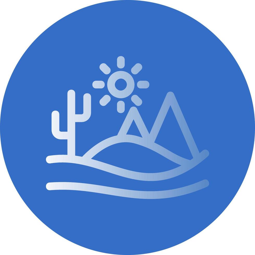 Desert Landscape Vector Icon Design
