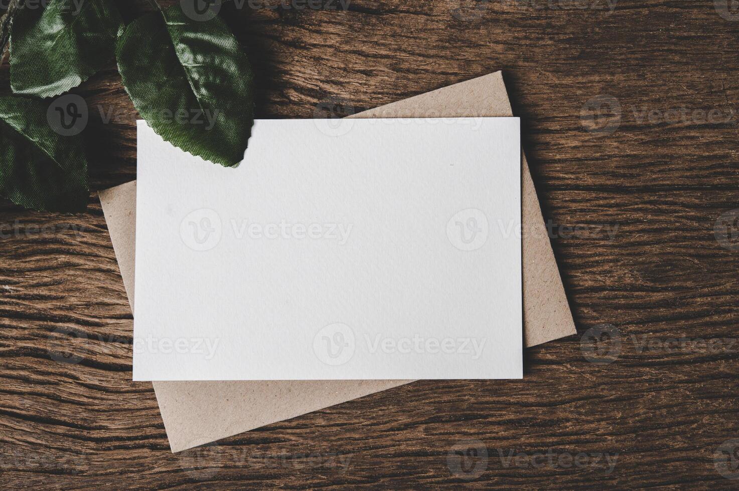 Blank card and decorations photo