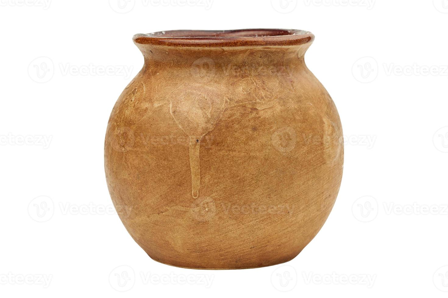 35 Clay vase table isolated on a transparent background photo