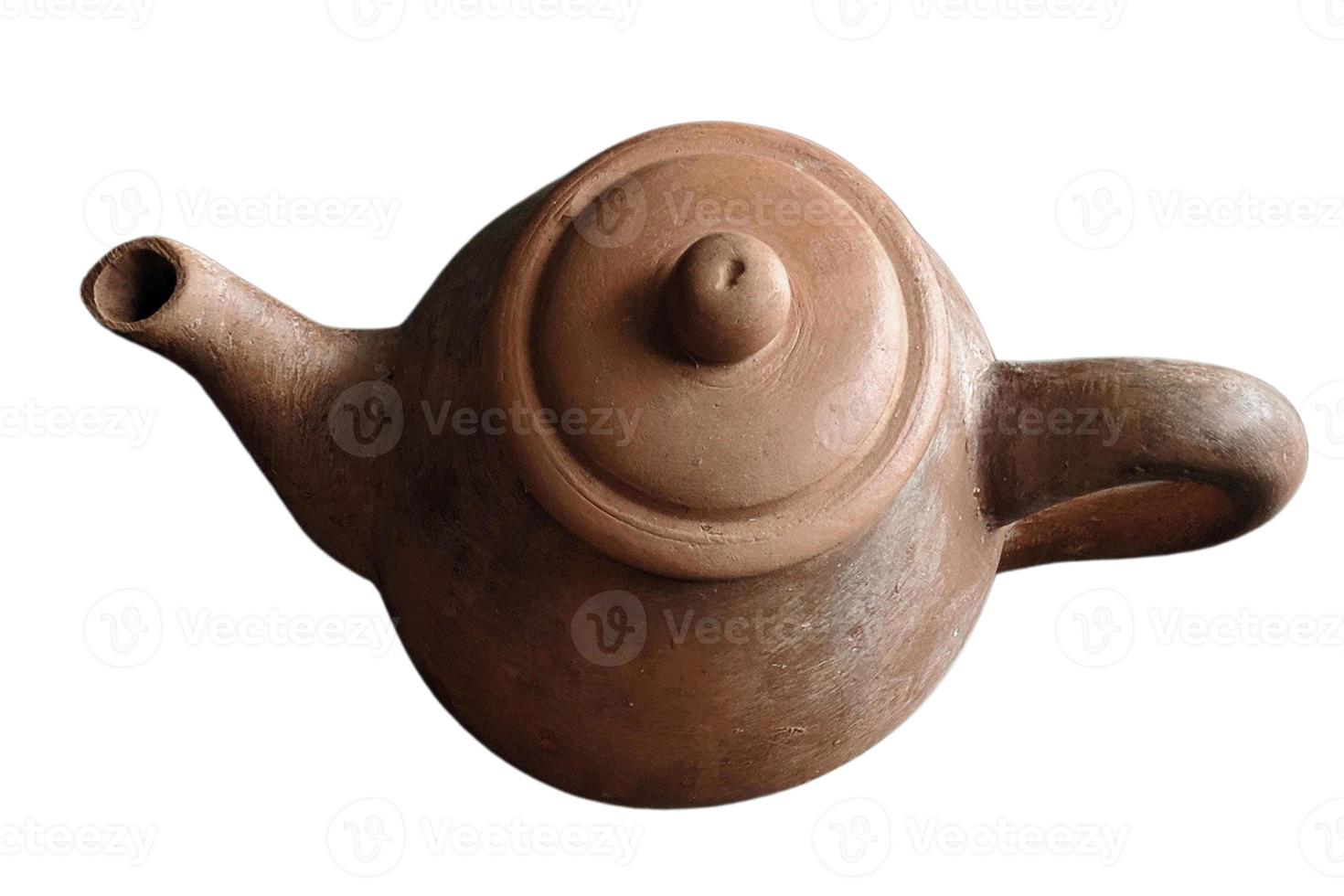 1014 Brown teapot isolated on a transparent background photo