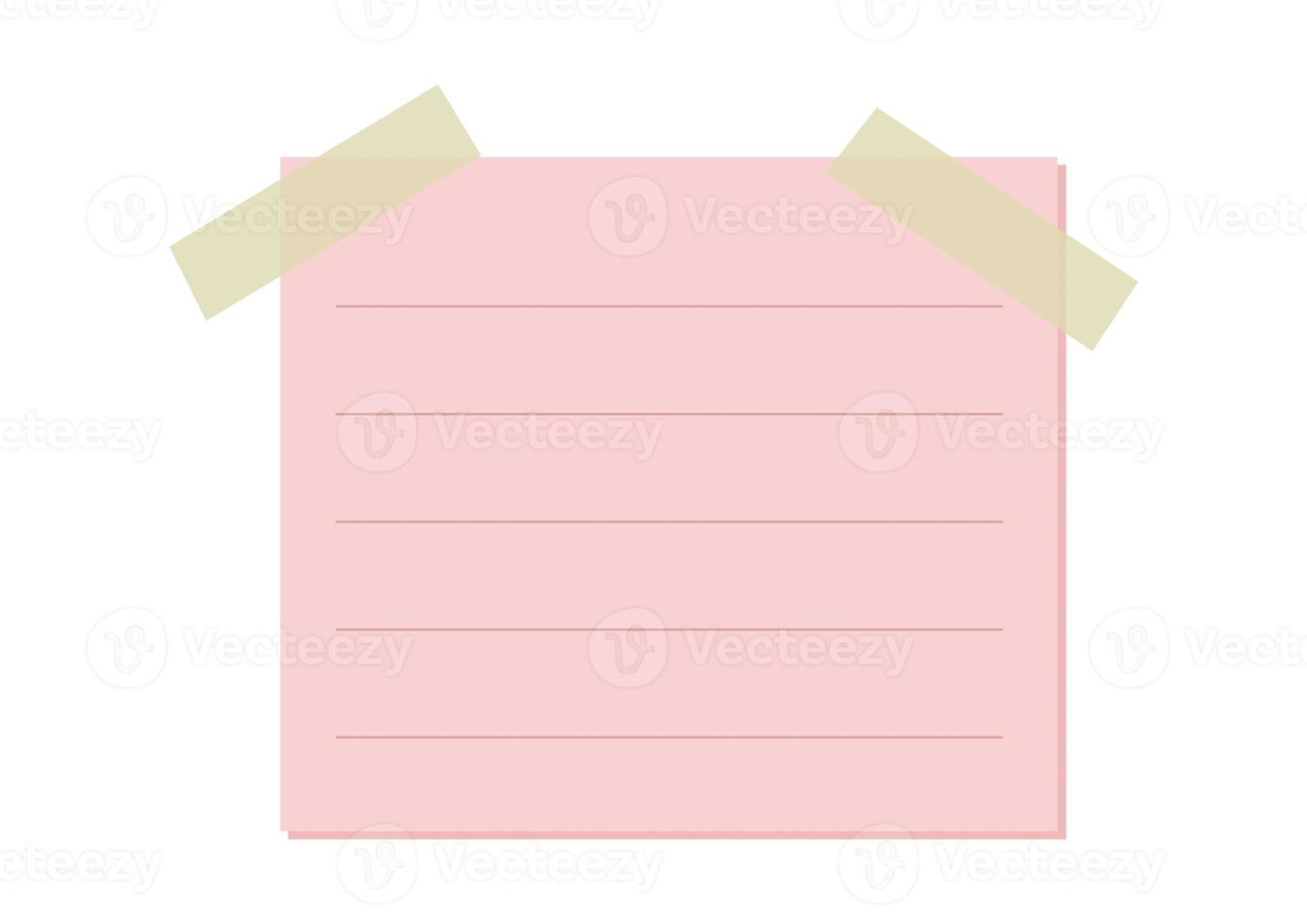 2179 Pink post it notes isolated on a transparent background photo