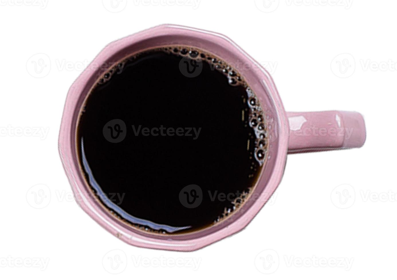2594 Pink cup of coffee isolated on a transparent background photo