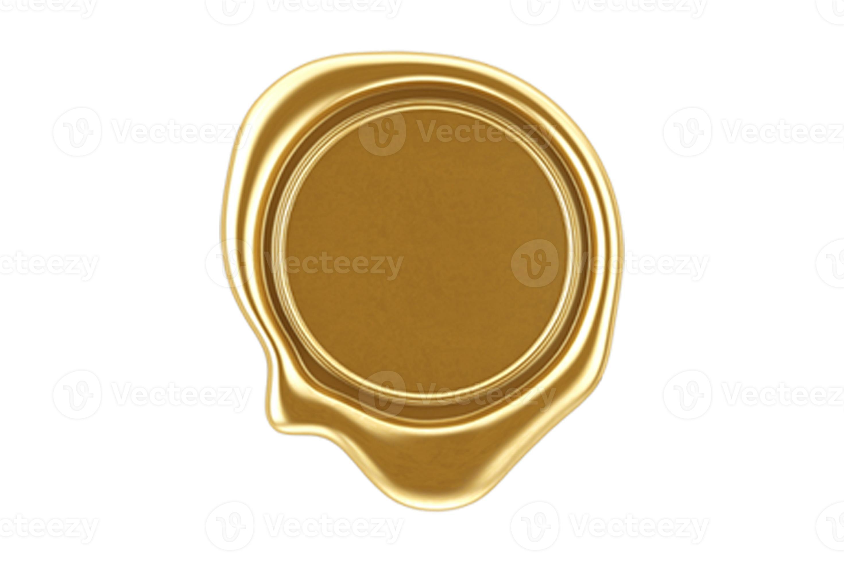 4937 Golden wax seal isolated on a transparent background 20137457