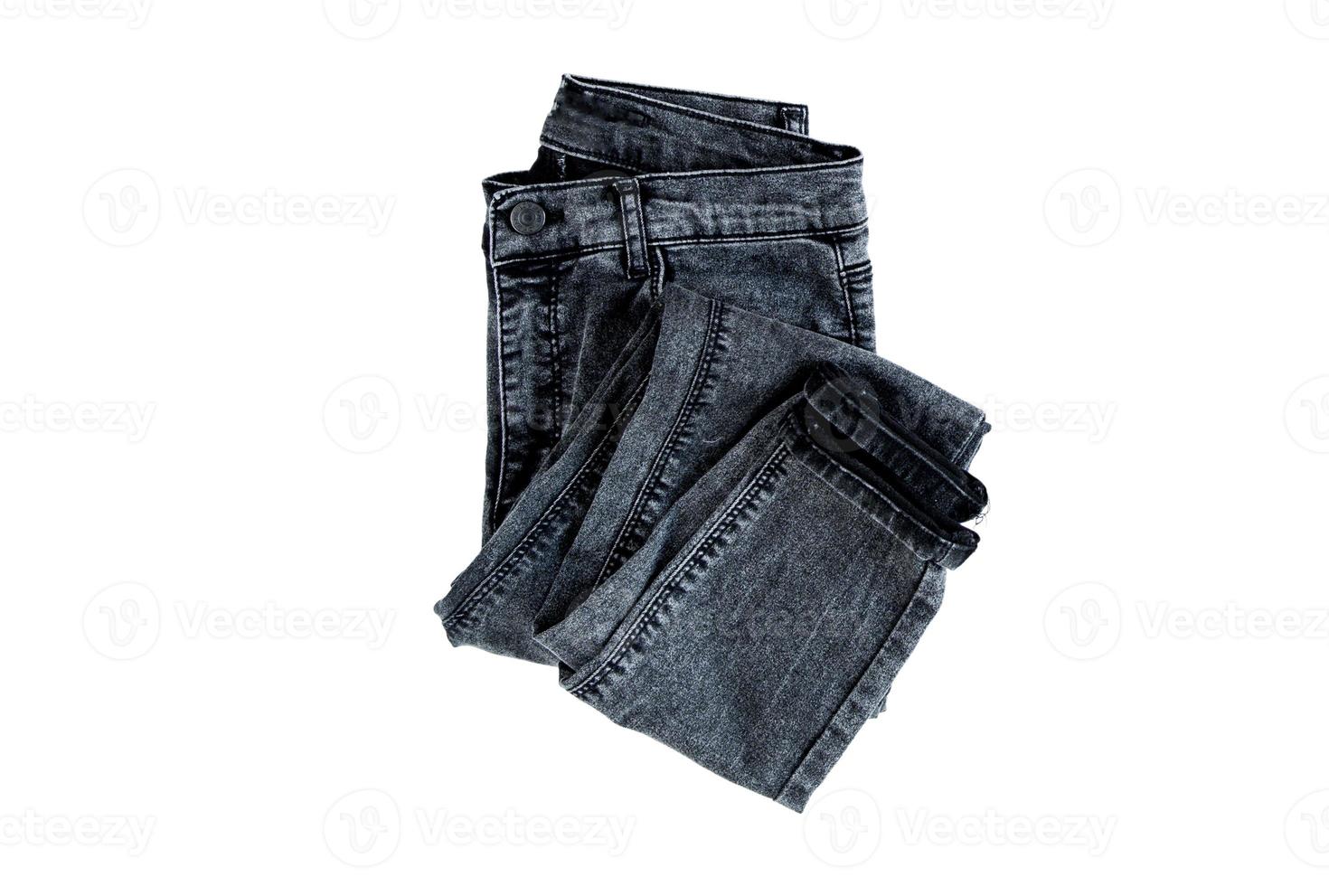 6151 Black jeans isolated on a transparent background photo