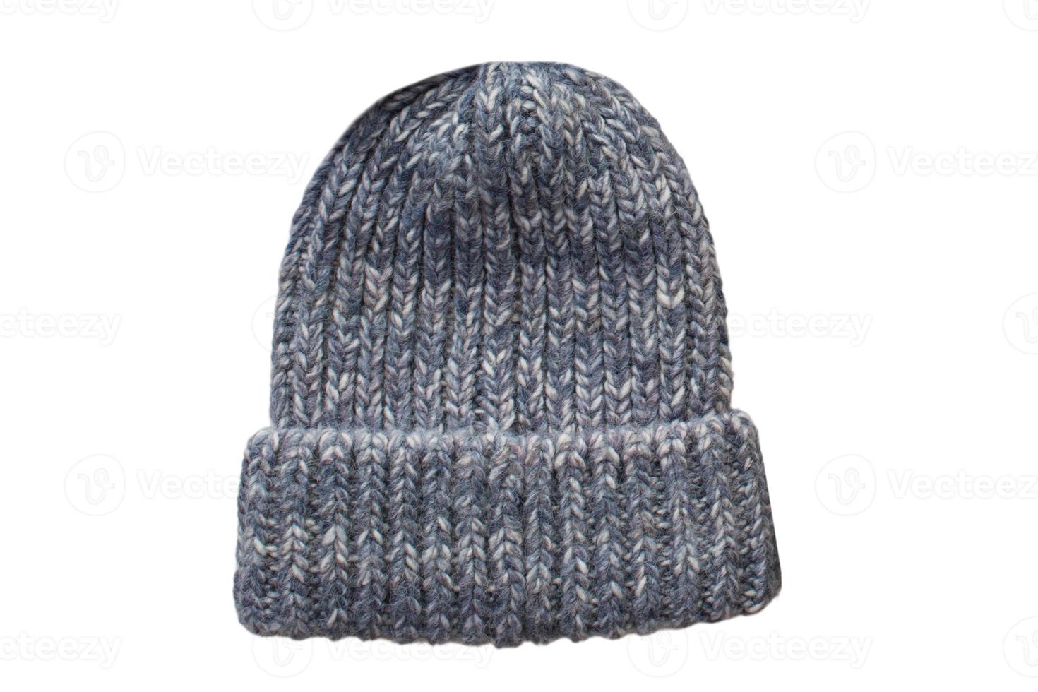 6297 Gray snow hat isolated on a transparent background photo