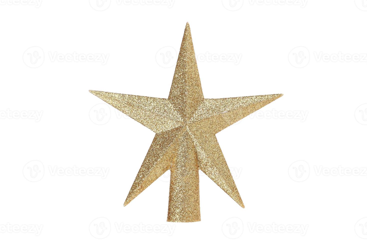 6726 Gold christmas star isolated on a transparent background photo