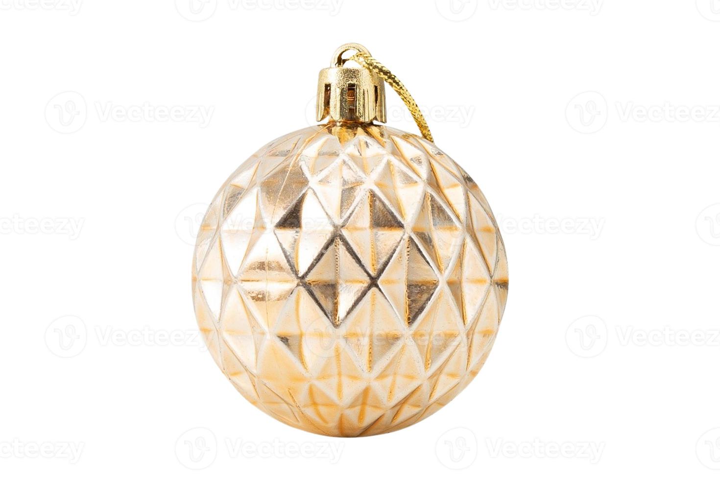 7129 Gold christmas ball isolated on a transparent background photo