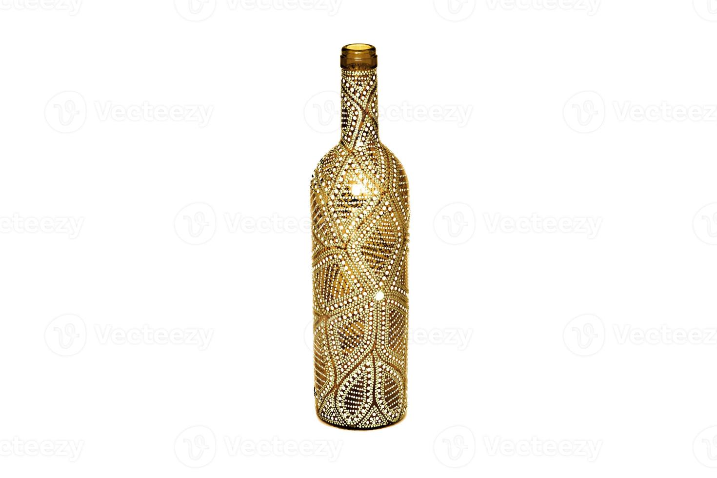 7477 Yellow bottle isolated on a transparent background photo