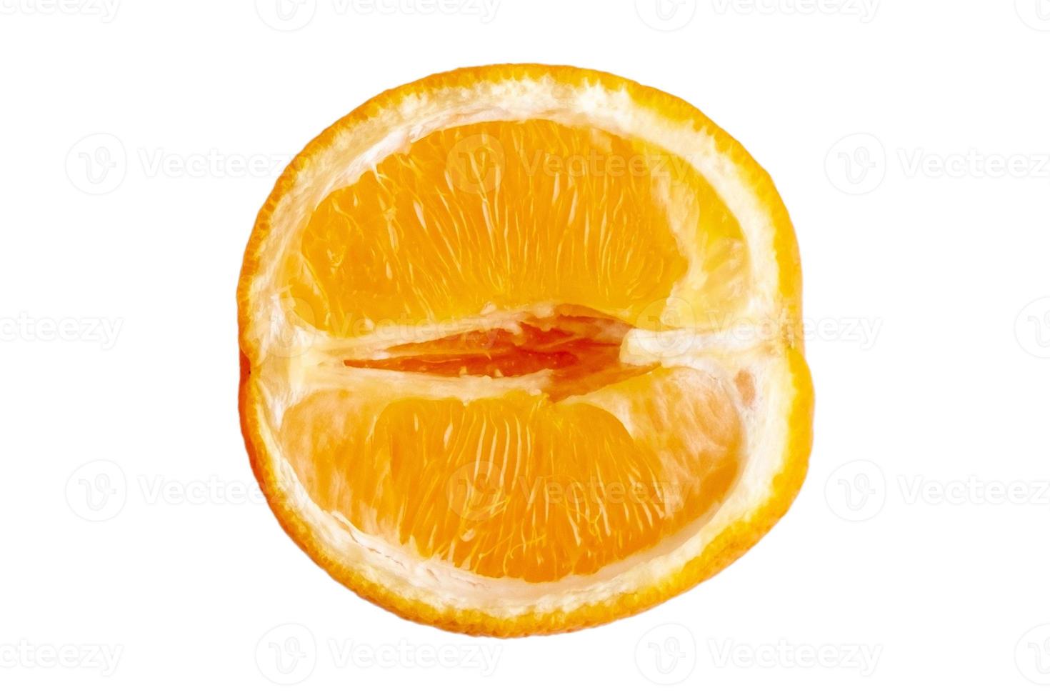 20 Half orange fruit isolated on a transparent background photo